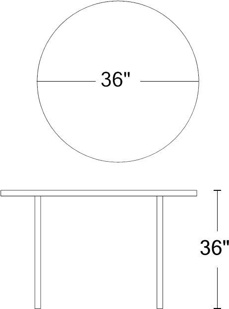 Circular Table Diagram36 Inches PNG image