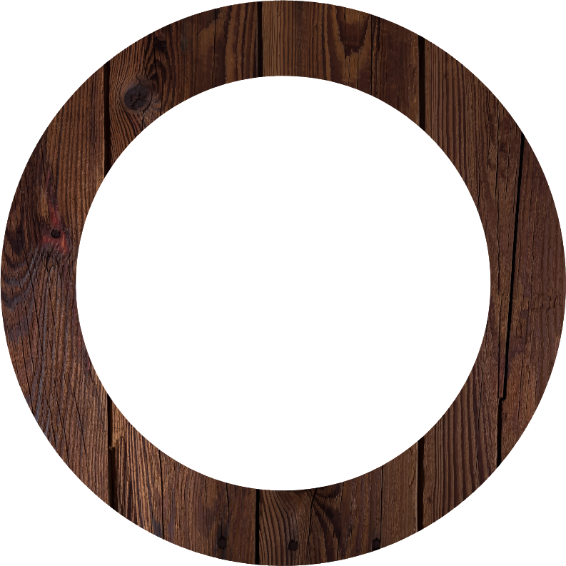 Circular Wooden Frame Texture PNG image