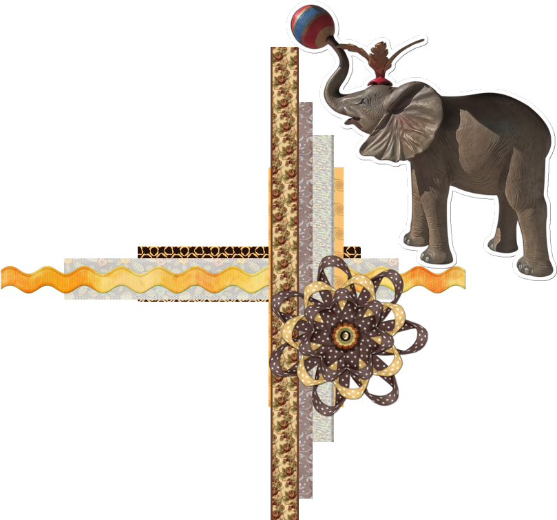Circus Elephant Balancing Ball Graphic PNG image