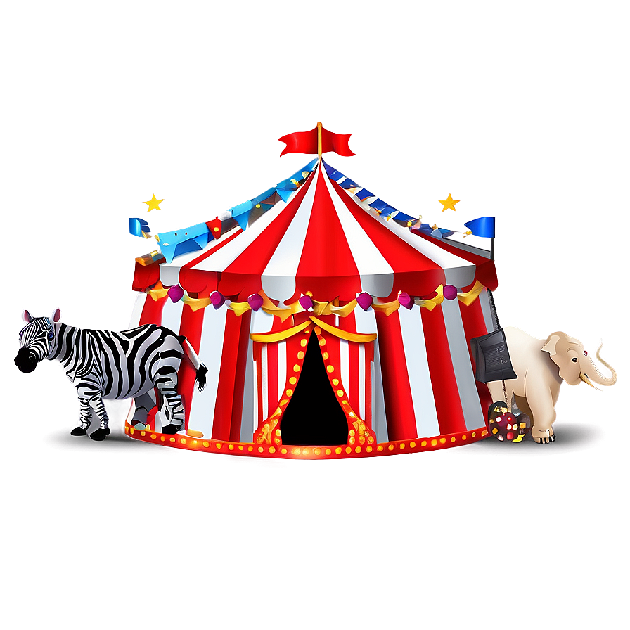 Circus Tent With Animals Png 06132024 PNG image