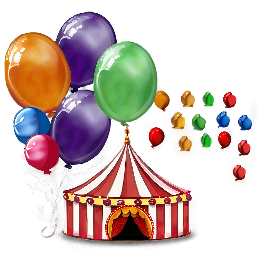 Circus Tent With Balloons Png 06132024 PNG image