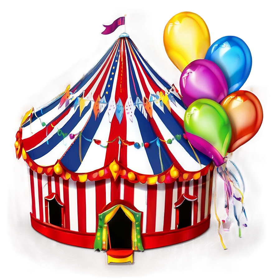 Circus Tent With Balloons Png 63 PNG image