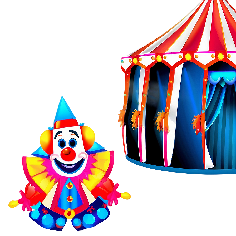 Circus Tent With Clowns Png 06132024 PNG image