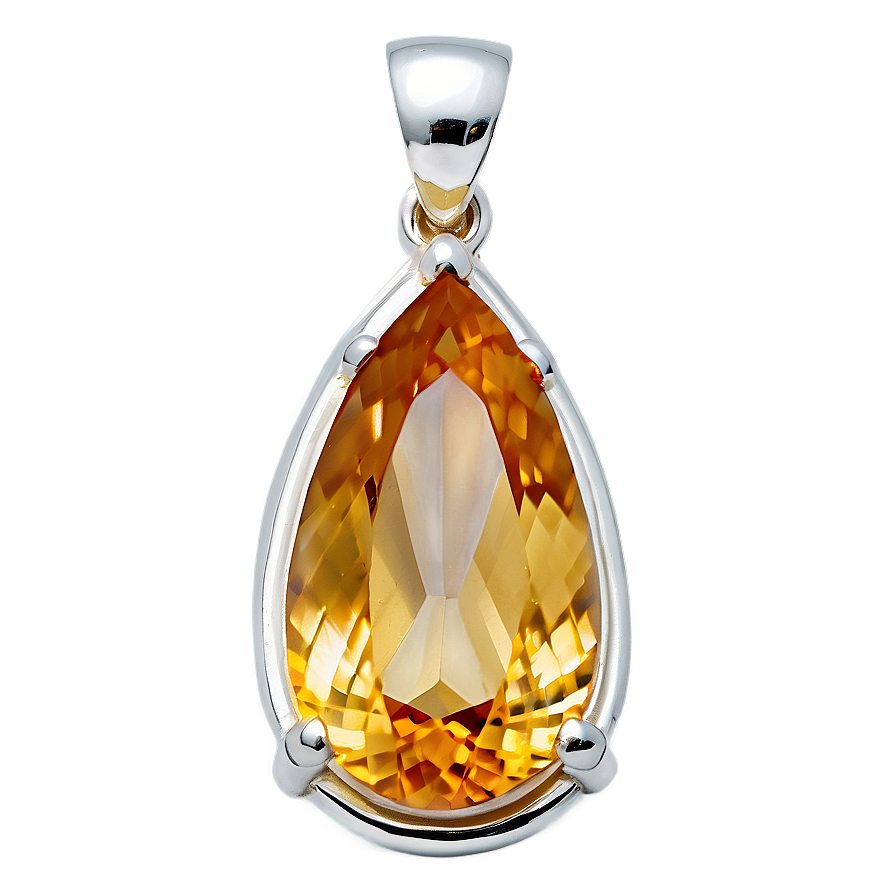 Citrine Pendant Stone Png 06282024 PNG image