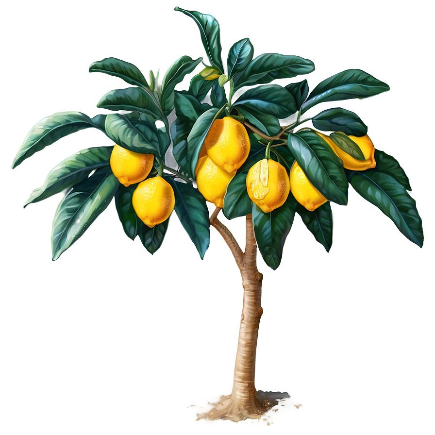 Citrus Lemon Tree Graphic Png 06212024 PNG image