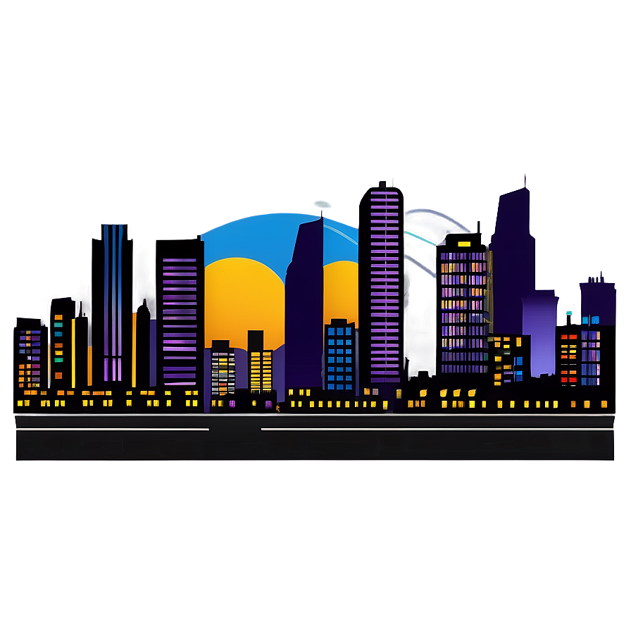 City At Twilight Png 73 PNG image