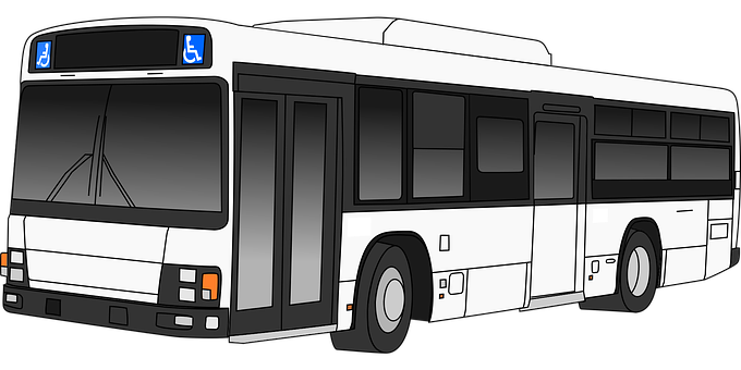 City Bus Illustration PNG image