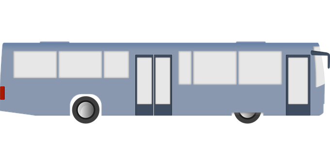City Bus Side View Graphic PNG image
