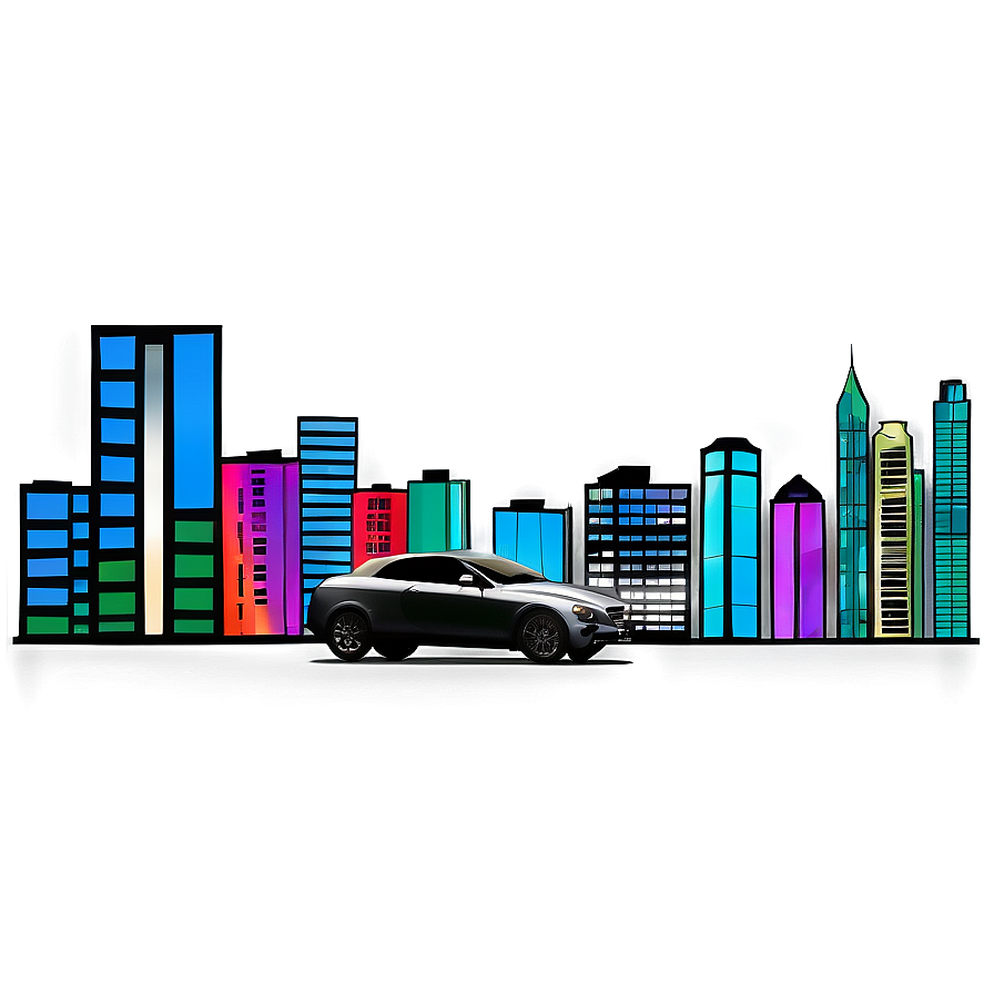 City Car Vector Wallpaper Png Fiv16 PNG image