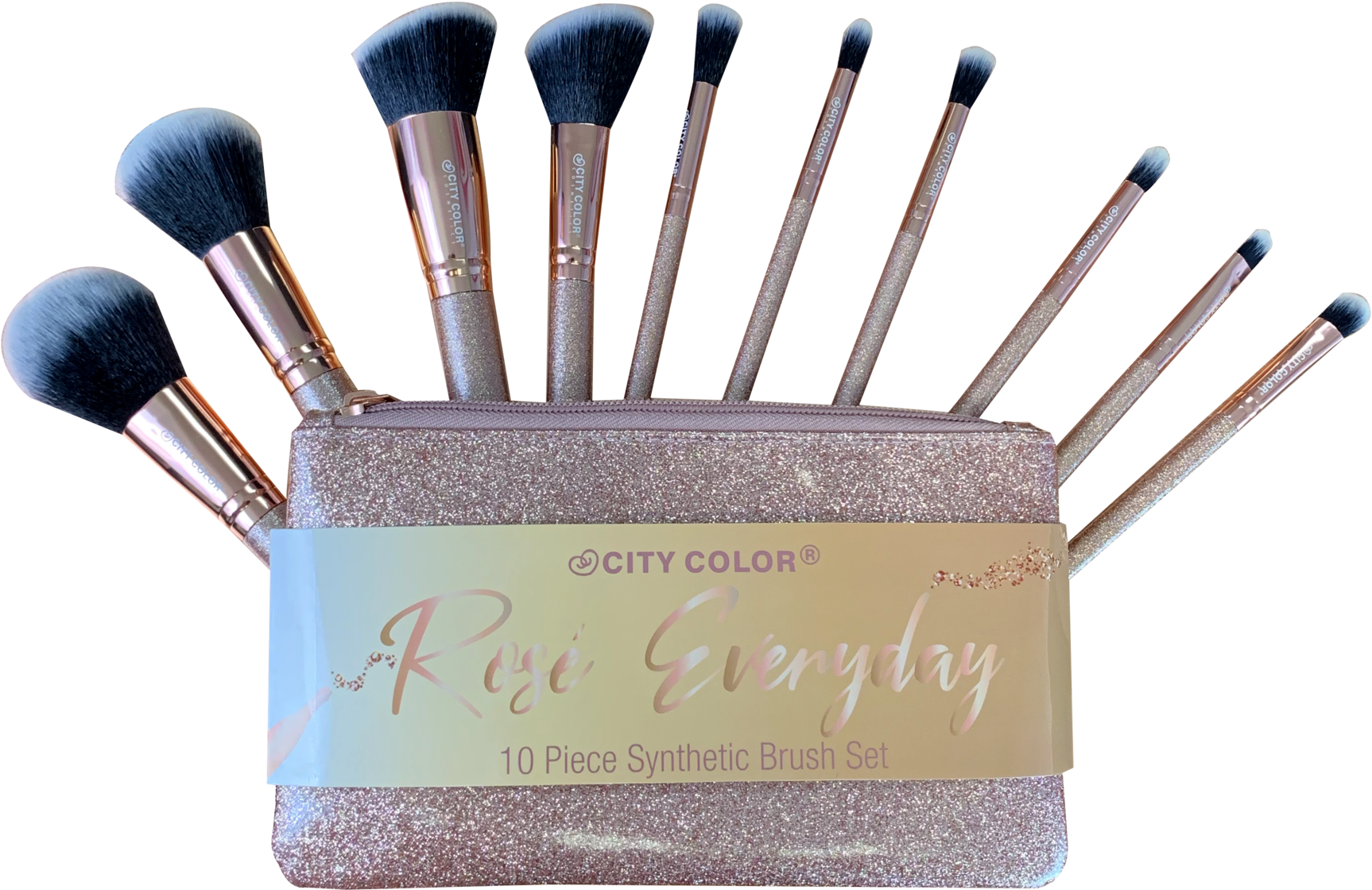 City Color10 Piece Synthetic Brush Set PNG image