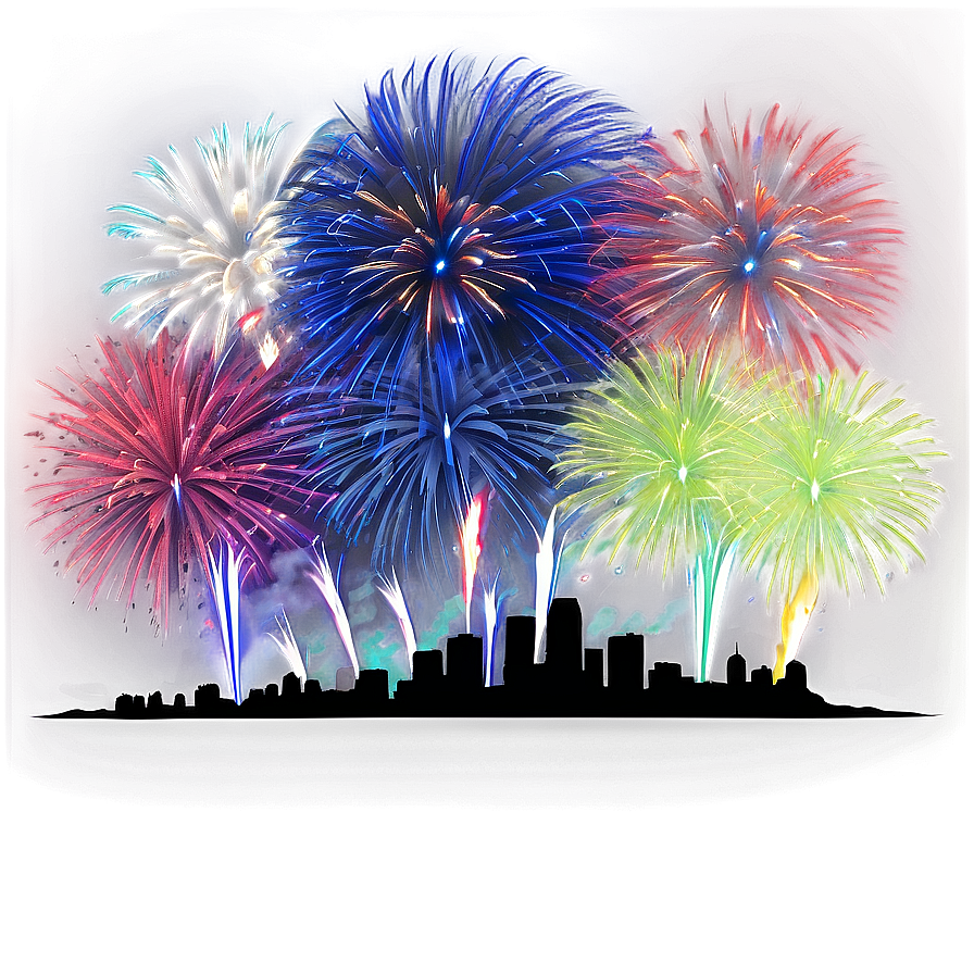 City Fireworks Show Png 05042024 PNG image