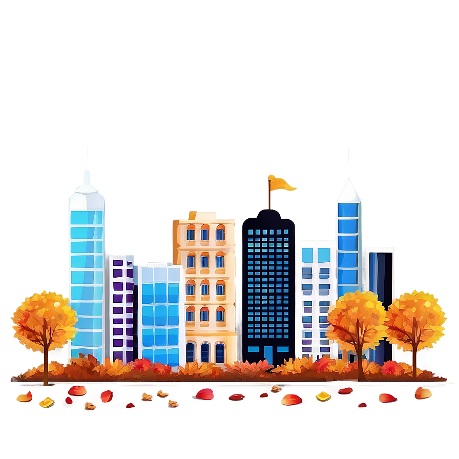 City In Autumn Png 05032024 PNG image