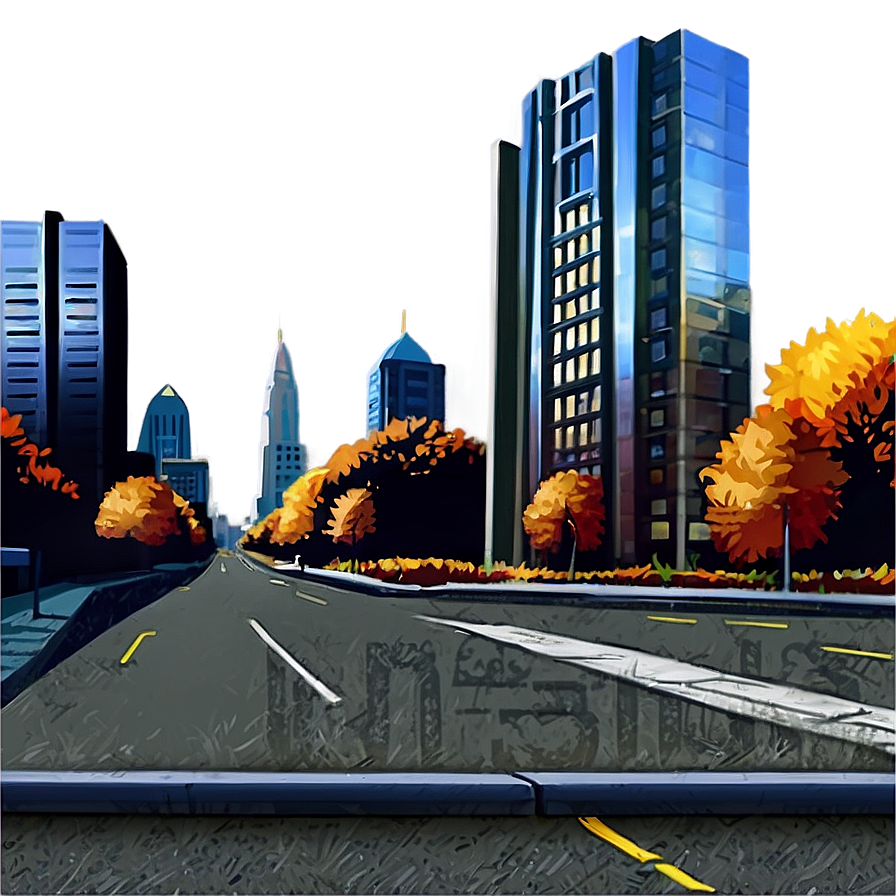 City In Autumn Png 24 PNG image