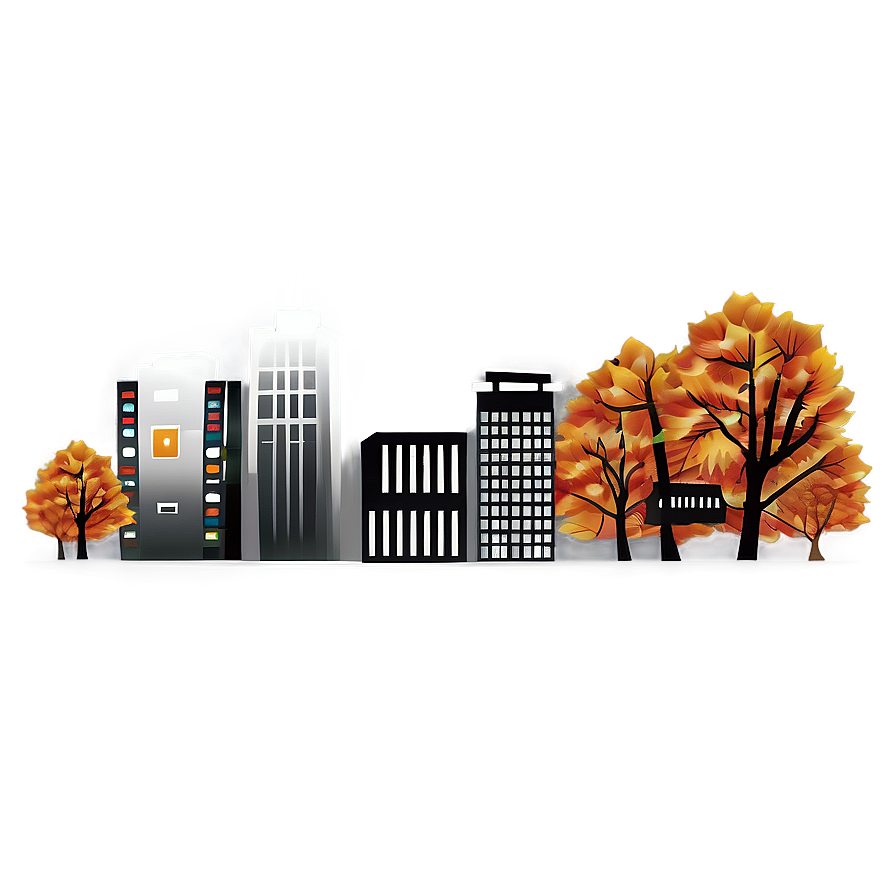 City In Autumn Png Uxu40 PNG image