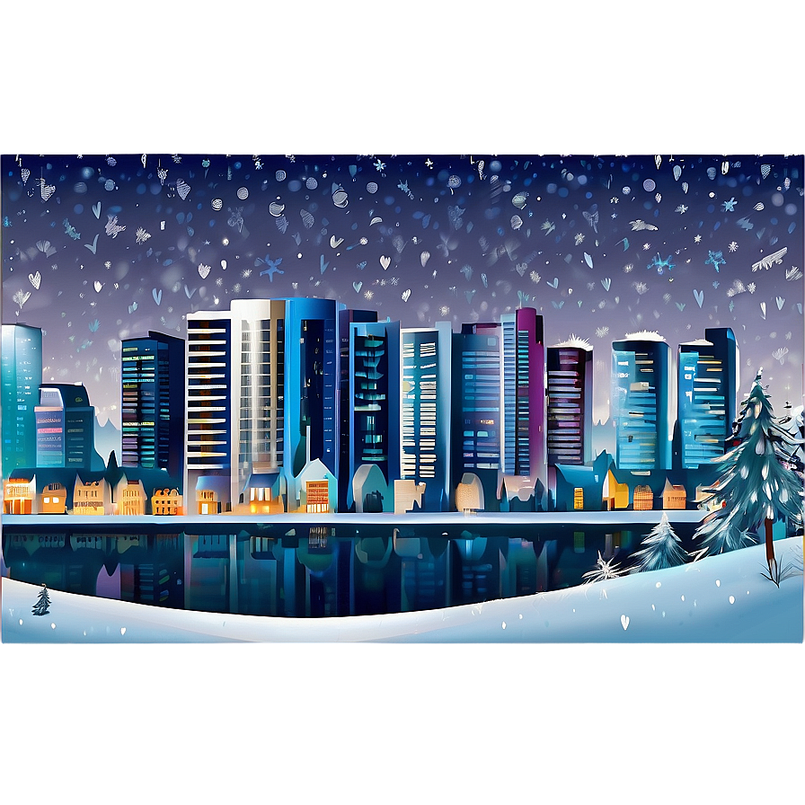 City In Winter Wonderland Png Qwh7 PNG image