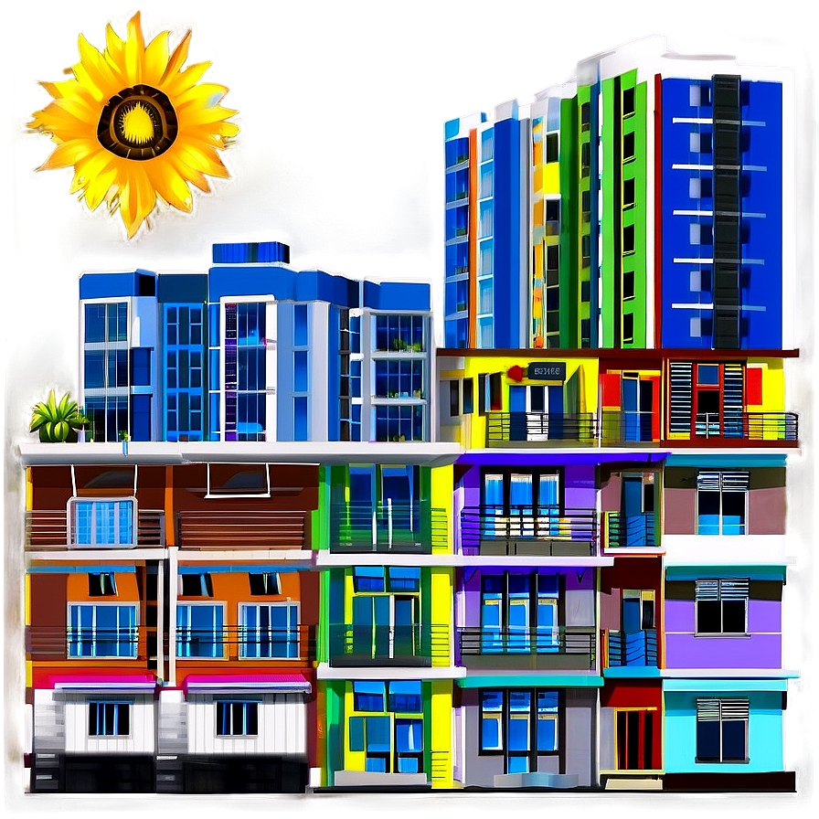 City Residential Areas Png Qau35 PNG image