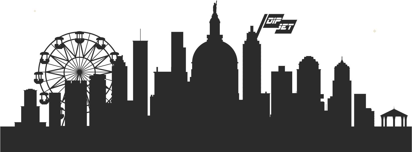 City Silhouette Skyline PNG image