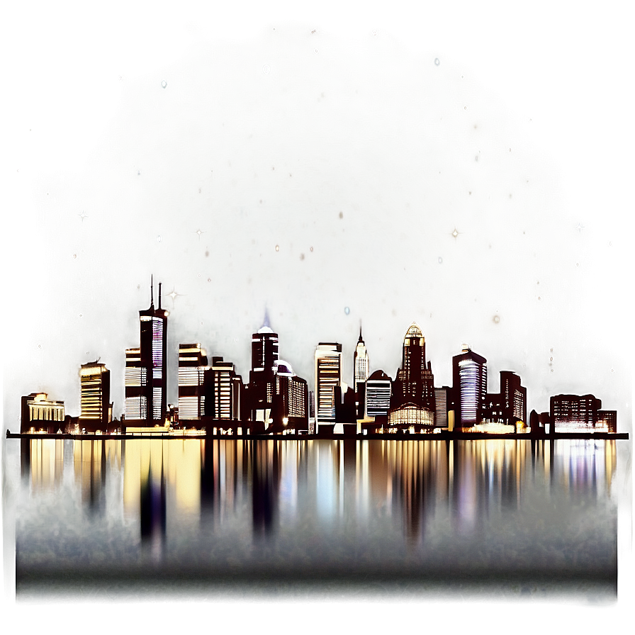 City Skyline At Night Picture Png Hio72 PNG image