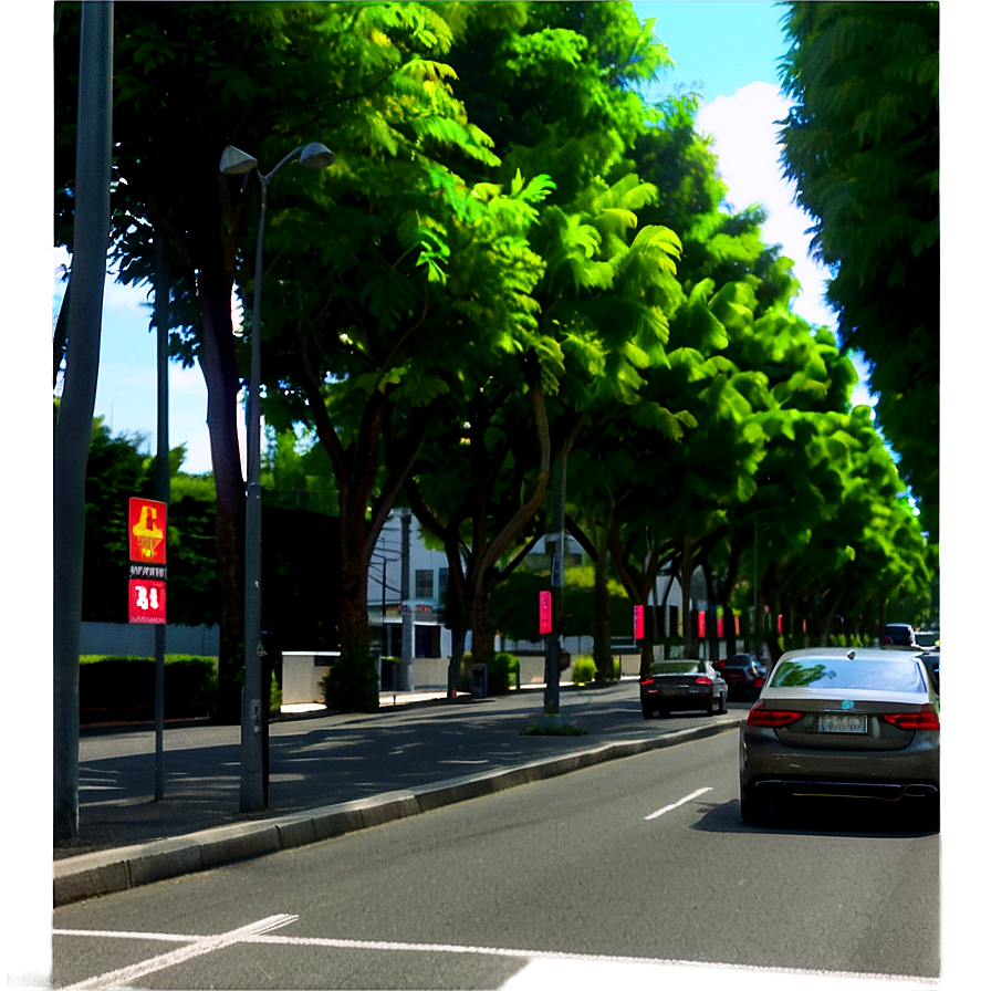 City Street Trees Png 06252024 PNG image