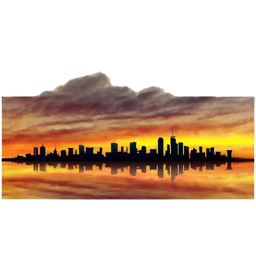 City Sunset Silhouette Png 27 PNG image