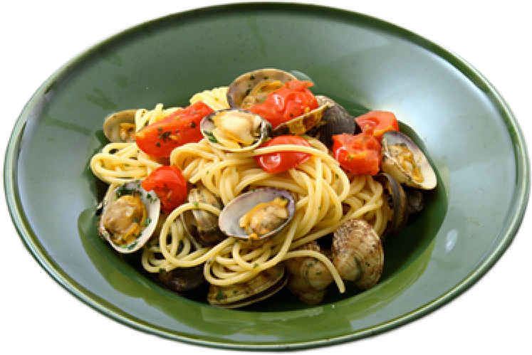 Clam Spaghetti Dish PNG image