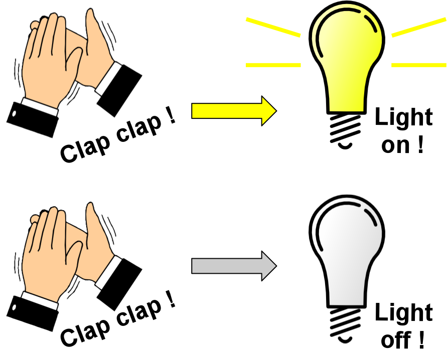 Clap Activated Light Control Illustration PNG image