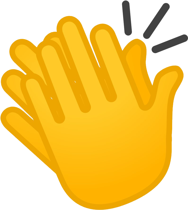 Clapping Hand Emoji Illustration PNG image