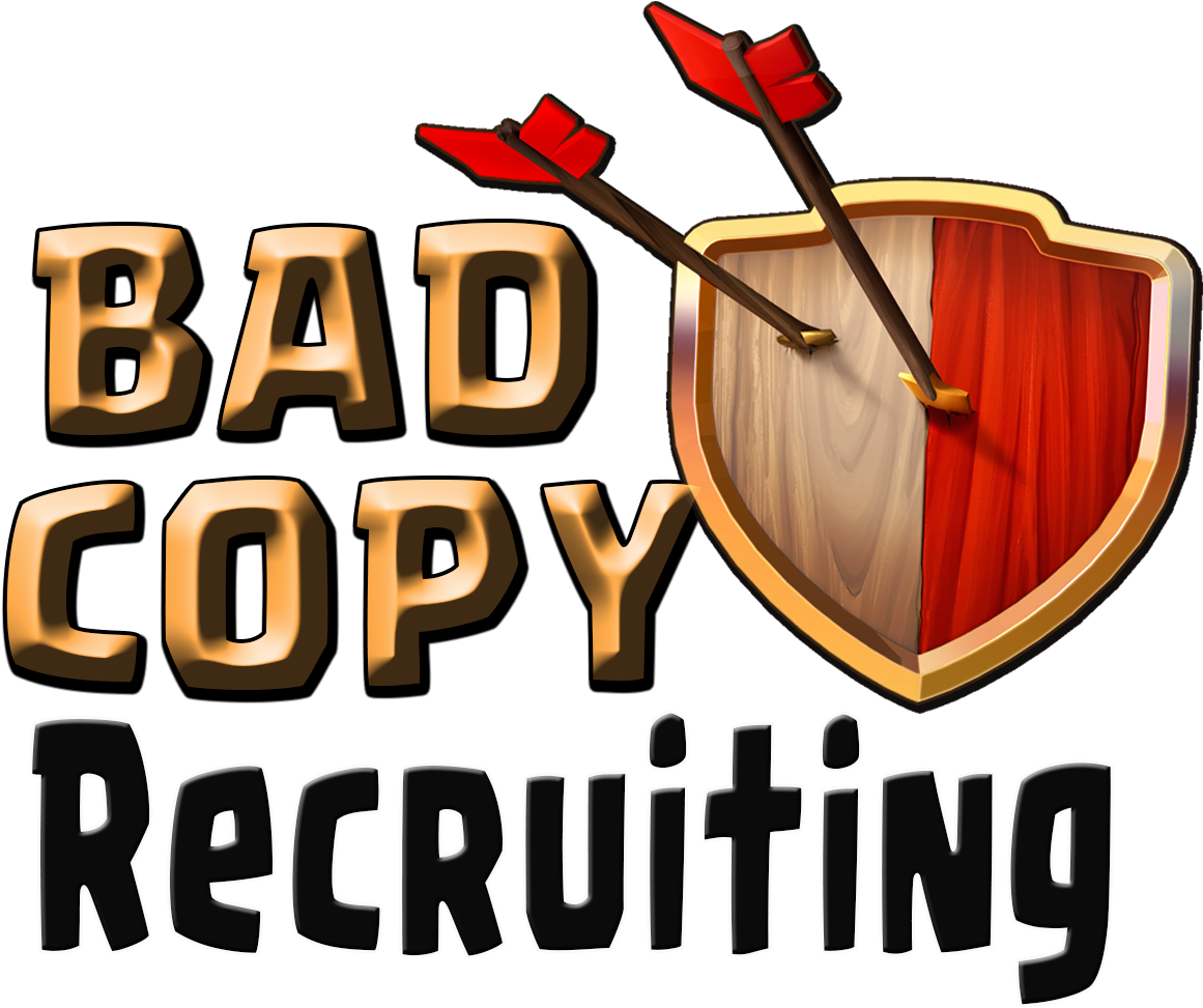 Clash Of Clans Bad Copy Recruiting Logo PNG image