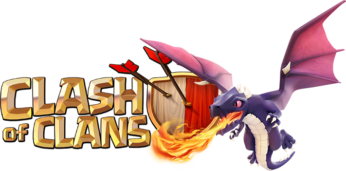 Clash_of_ Clans_ Logo_with_ Dragon PNG image