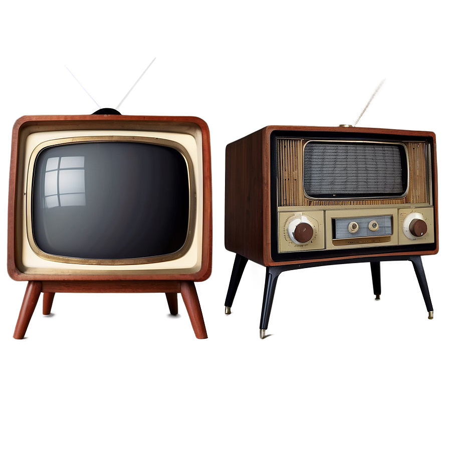 Classic 1950s Television Set Png 05252024 PNG image