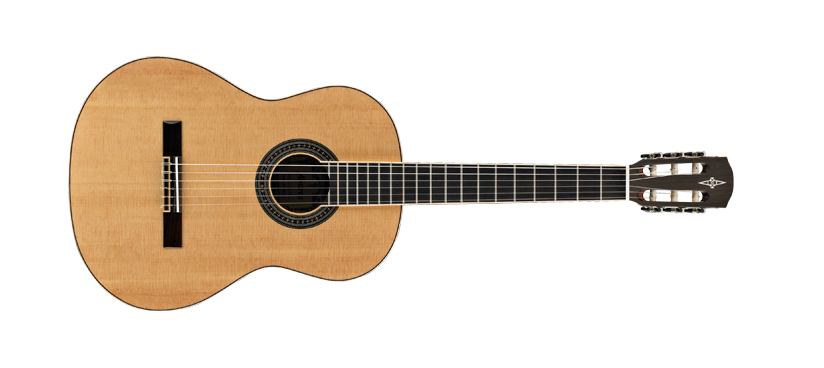 Classic Acoustic Guitar Black Background PNG image