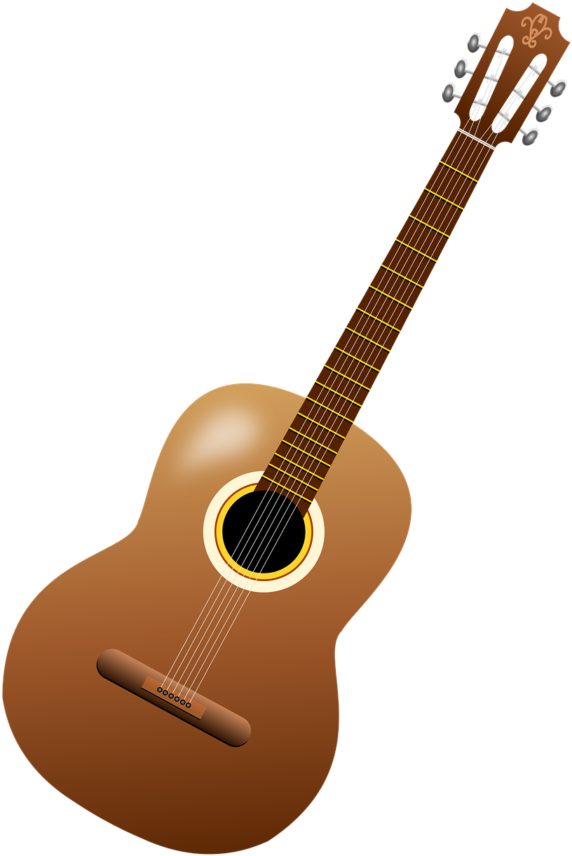 Classic Acoustic Guitar Illustration PNG image