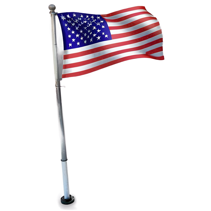 Classic American Flag On Pole Png 33 PNG image