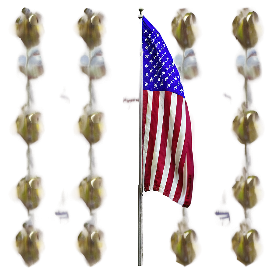 Classic American Flag On Pole Png Efh PNG image