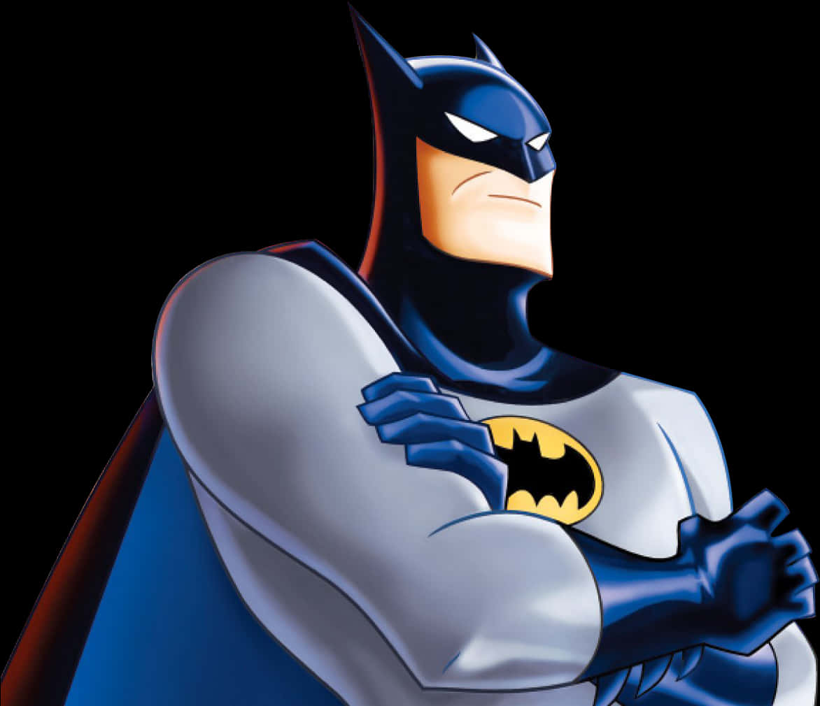 Classic Animated Batman Pose PNG image