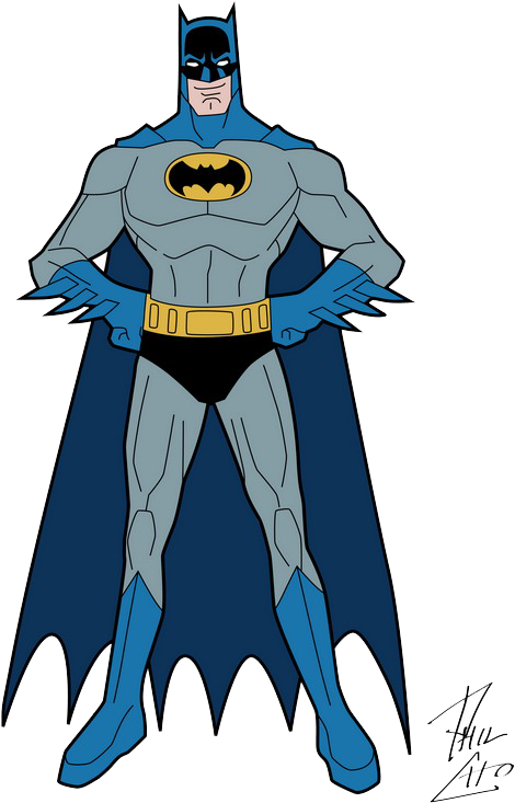 Classic Animated Batman Pose PNG image