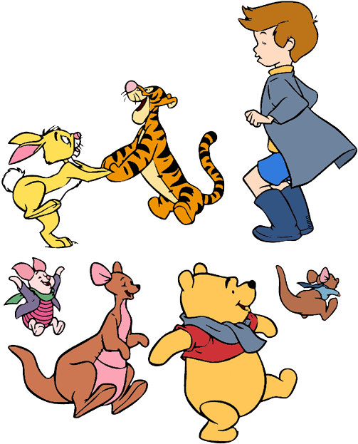 Classic Animated Characters Celebration PNG image