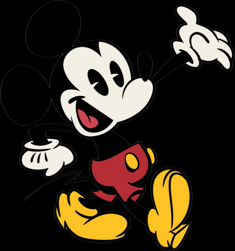 Classic Animated Mouse Character PNG image