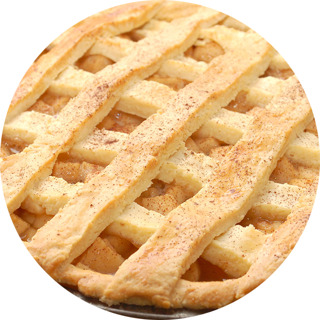 Classic Apple Pie Closeup PNG image