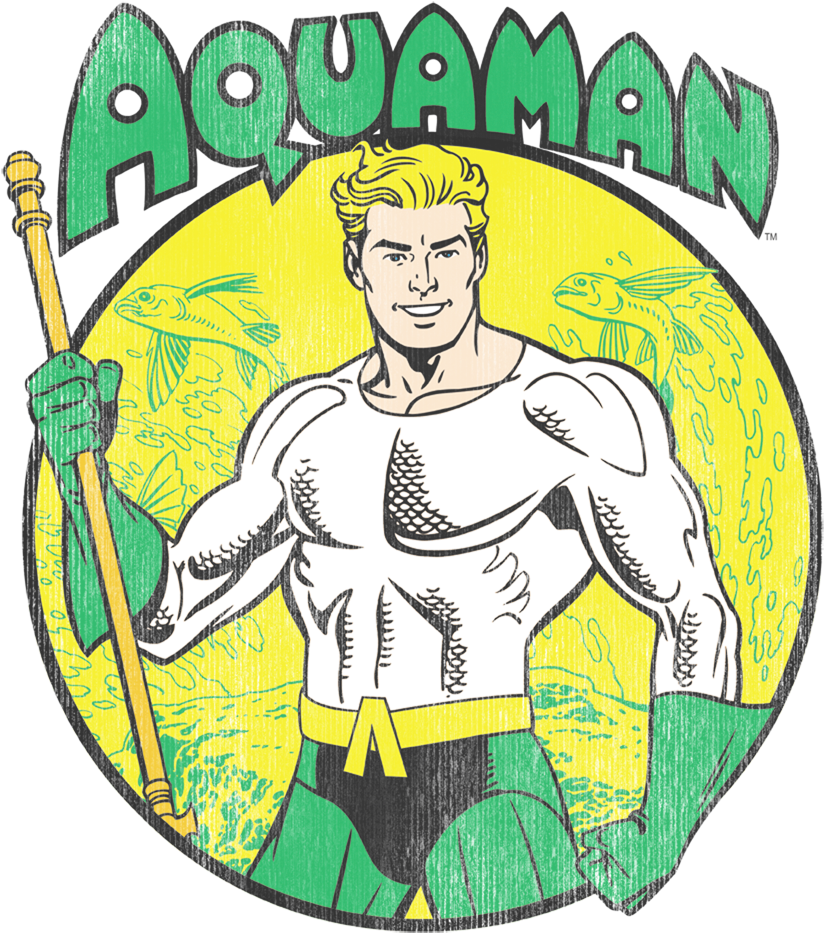 Classic Aquaman Comic Art PNG image
