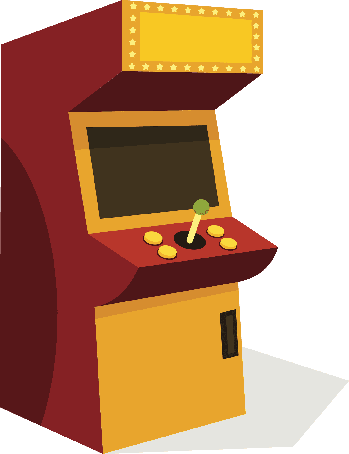 Classic Arcade Machine Illustration PNG image
