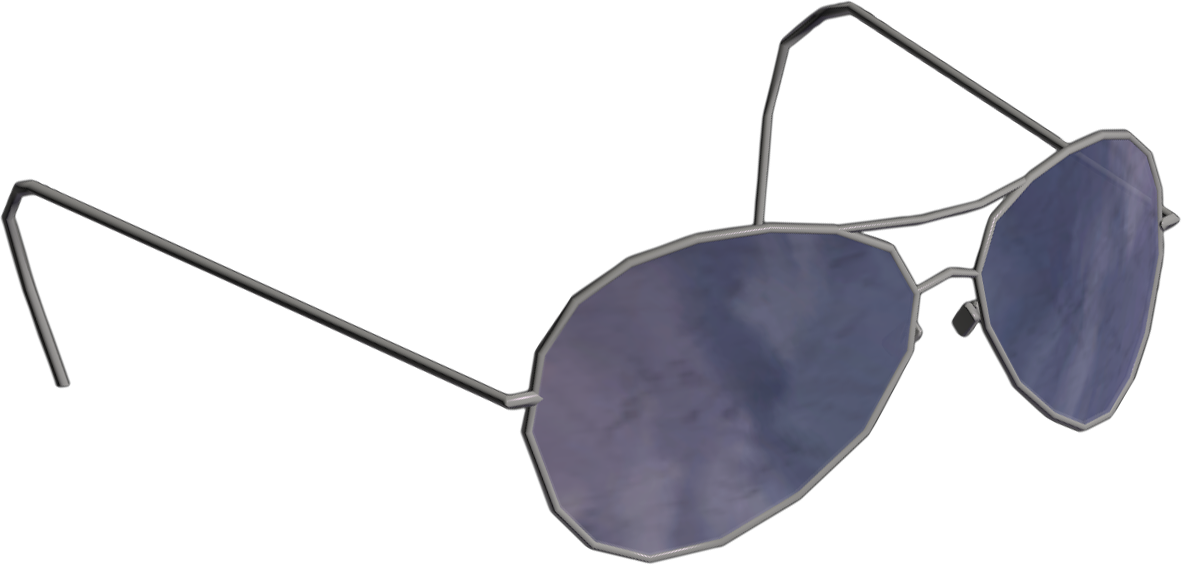 Classic Aviator Sunglasses Blue Tint PNG image
