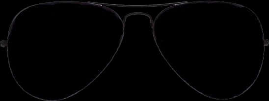 Classic Aviator Sunglasses Silhouette PNG image