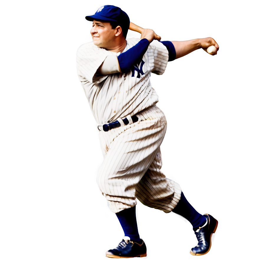 Classic Babe Ruth Yankees Png 23 PNG image