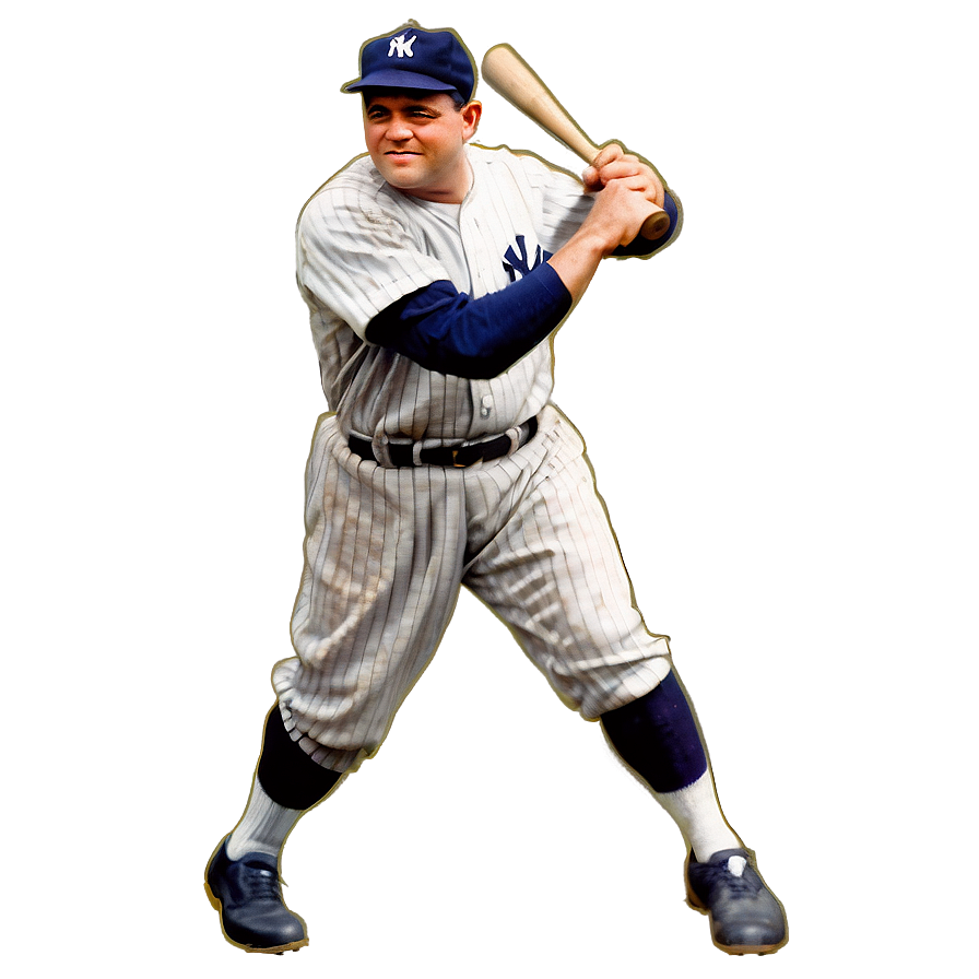 Classic Babe Ruth Yankees Png Dsb2 PNG image