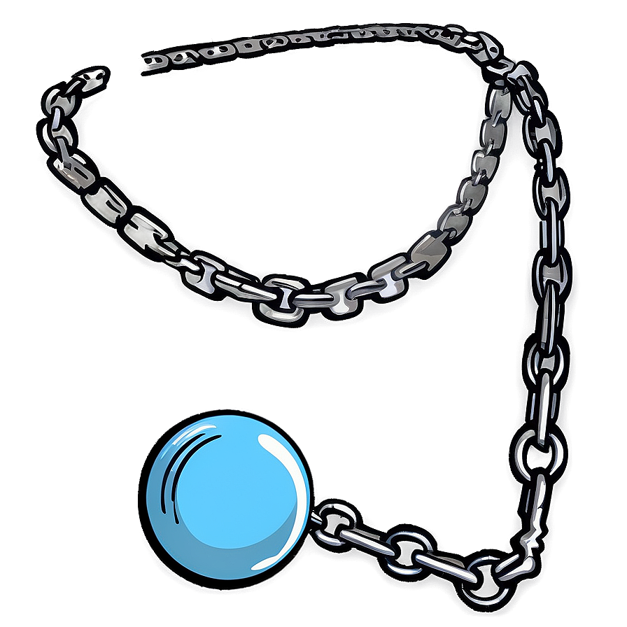 Classic Ball And Chain Outline Png Mca71 PNG image