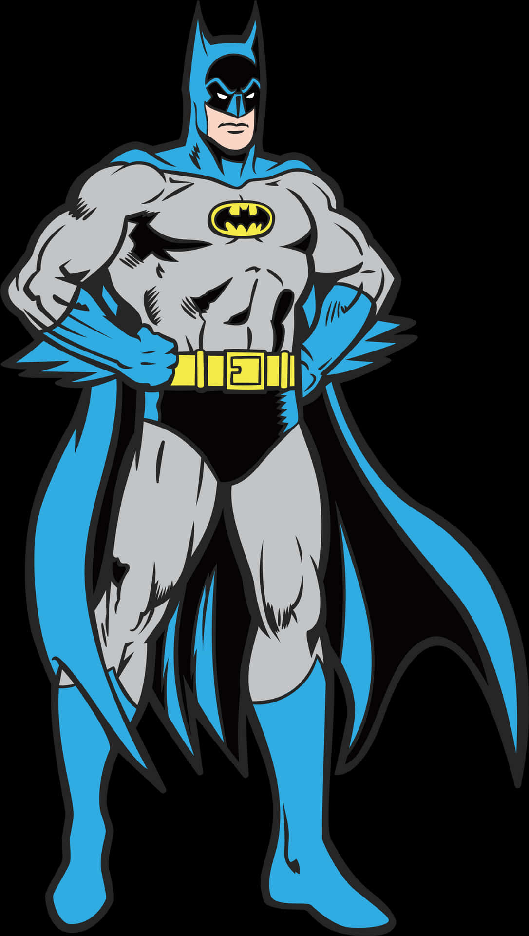 Classic Batman Illustration PNG image