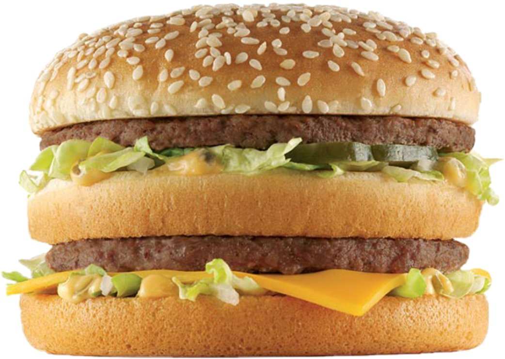 Classic Big Mac Burger PNG image