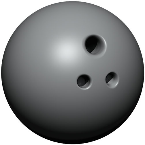 Classic Black Bowling Ball PNG image