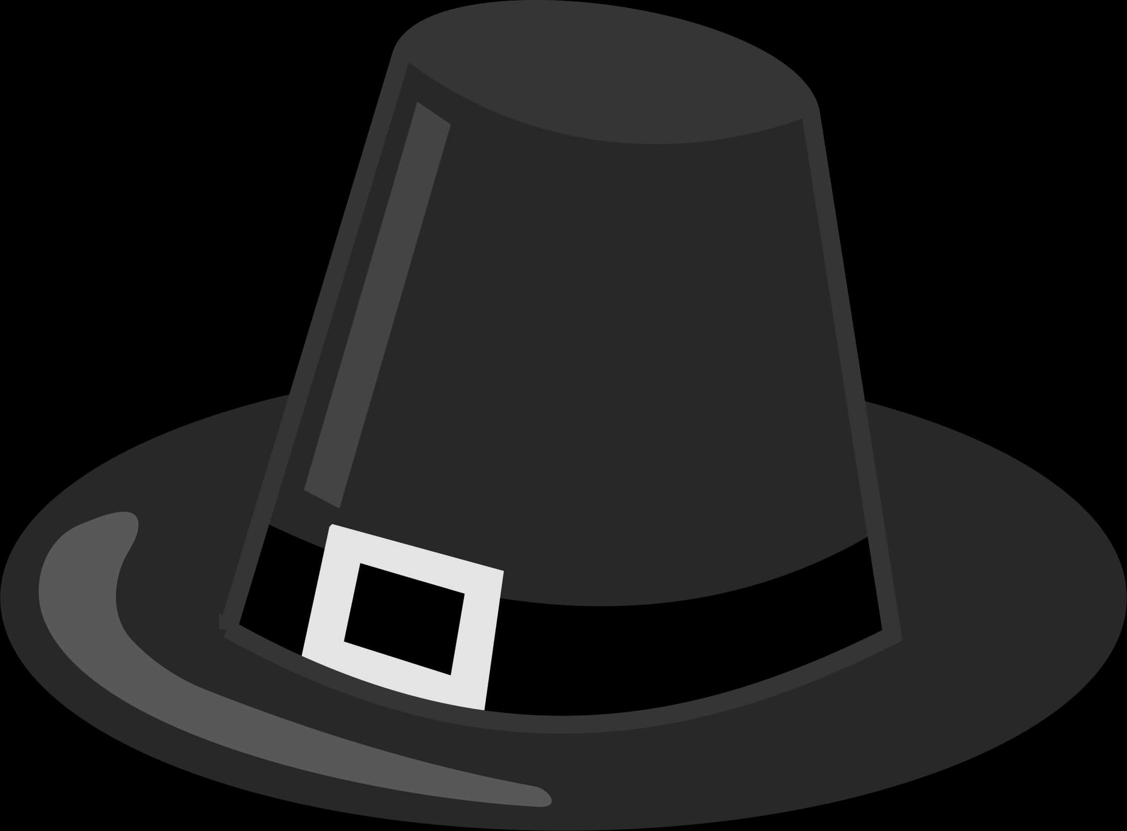 Classic Black Fedora Hat PNG image